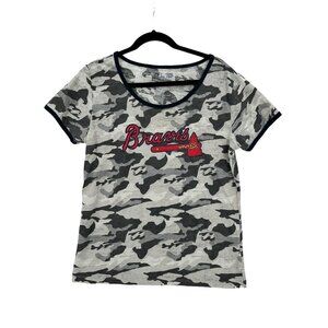 MLB Campus‎ Lifestyle Atlanta Braves Women's Camo T-Shirt Size XL